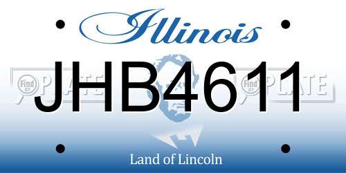 JHB4611 Illinois License Plate