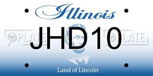 JHD10 Illinois License Plate