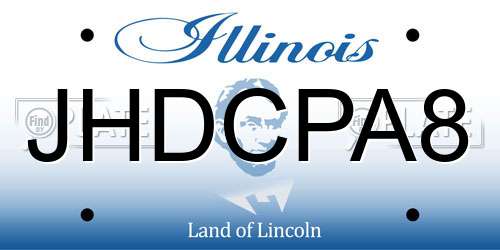 JHDCPA8 Illinois License Plate