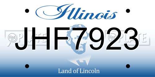 JHF7923 Illinois License Plate
