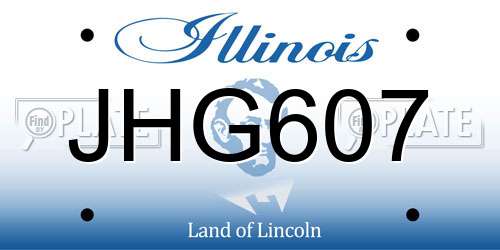 JHG607 Illinois License Plate