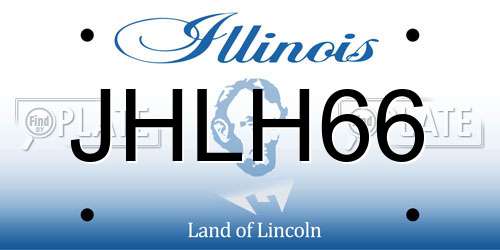 JHLH66 Illinois License Plate