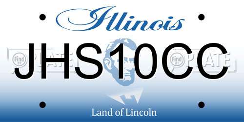 JHS10CC Illinois License Plate