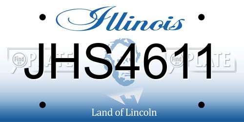 JHS4611 Illinois License Plate