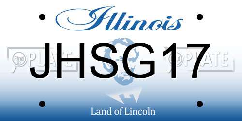 JHSG17 Illinois License Plate