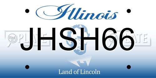 JHSH66 Illinois License Plate