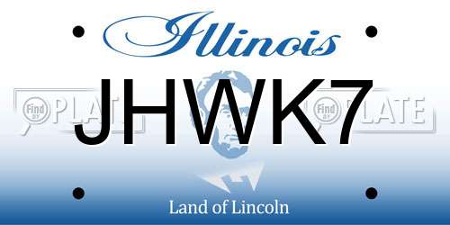 JHWK7 Illinois License Plate