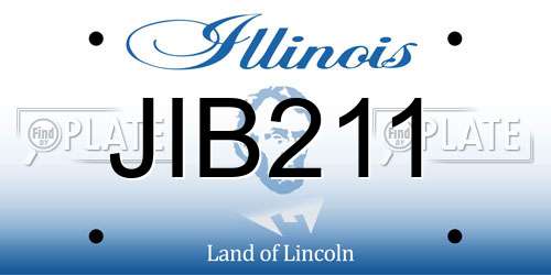 JIB211 Illinois License Plate