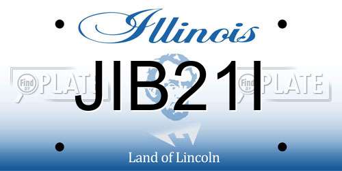 JIB21I Illinois License Plate