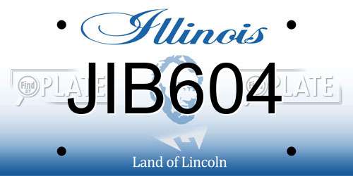 JIB604 Illinois License Plate