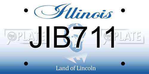JIB711 Illinois License Plate