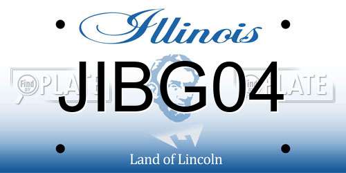 JIBG04 Illinois License Plate