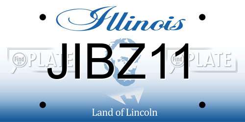 JIBZ11 Illinois License Plate