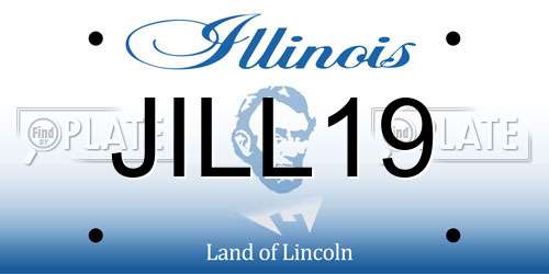 JILL19 Illinois License Plate
