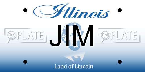 JIM Illinois License Plate