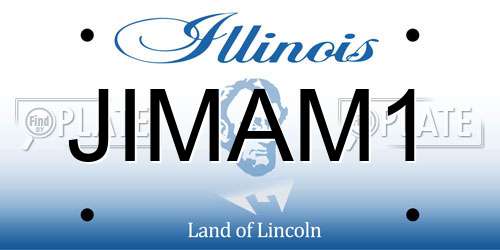 JIMAM1 Illinois License Plate