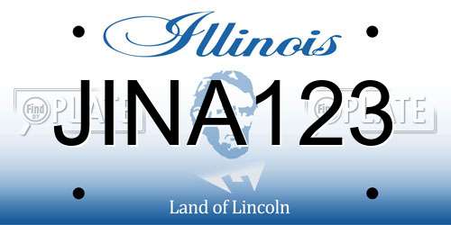 JINA123 Illinois License Plate