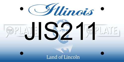 JIS211 Illinois License Plate