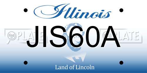 JIS60A Illinois License Plate