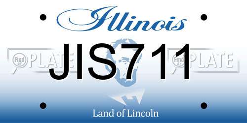 JIS711 Illinois License Plate