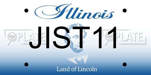 JIST11 Illinois License Plate