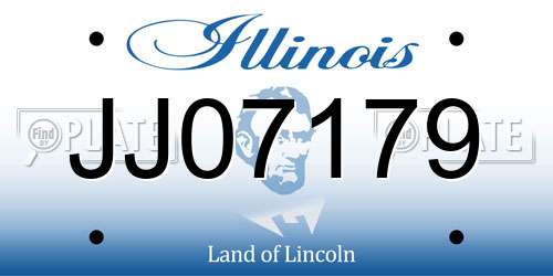 JJ07179 Illinois License Plate