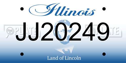 JJ20249 Illinois License Plate