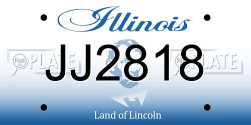 JJ2818 Illinois License Plate