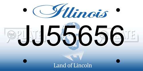 JJ55656 Illinois License Plate