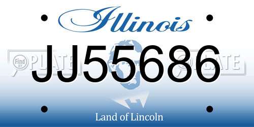 JJ55686 Illinois License Plate