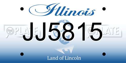 JJ5815 Illinois License Plate