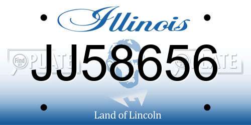 JJ58656 Illinois License Plate