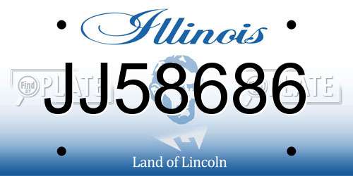 JJ58686 Illinois License Plate