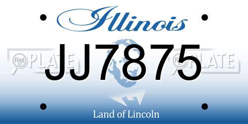 JJ7875 Illinois License Plate