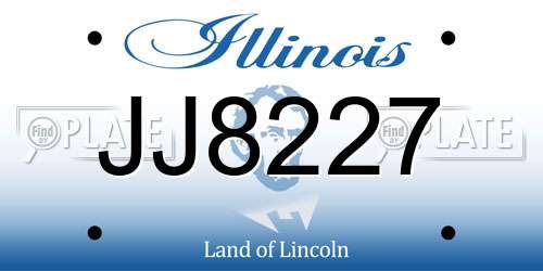JJ8227 Illinois License Plate