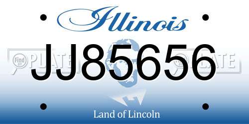 JJ85656 Illinois License Plate