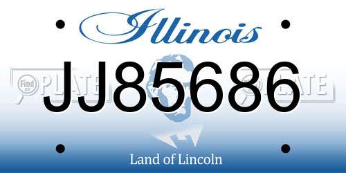 JJ85686 Illinois License Plate