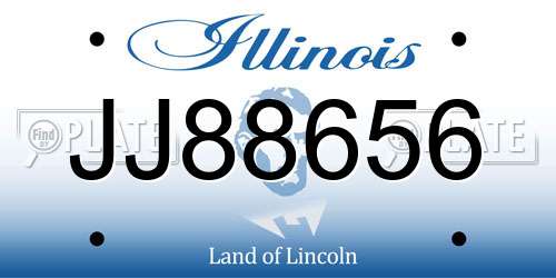 JJ88656 Illinois License Plate