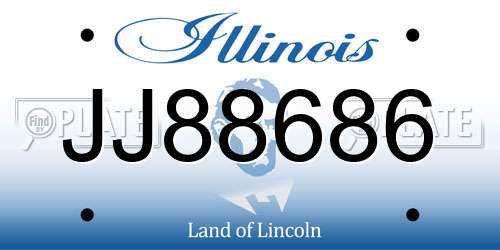 JJ88686 Illinois License Plate