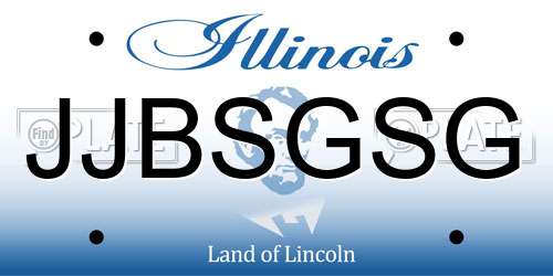 JJBSGSG Illinois License Plate