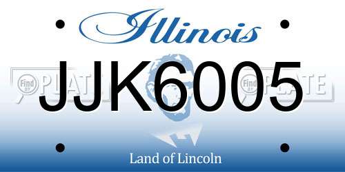 JJK6005 Illinois License Plate