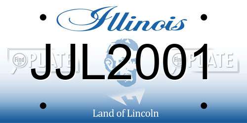 JJL2001 Illinois License Plate
