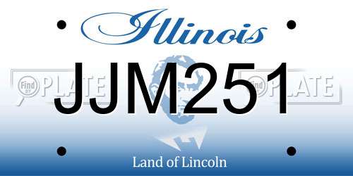JJM251 Illinois License Plate