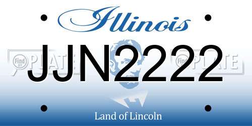 JJN2222 Illinois License Plate