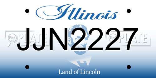 JJN2227 Illinois License Plate