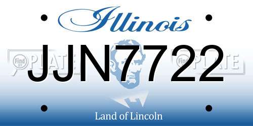 JJN7722 Illinois License Plate