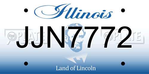 JJN7772 Illinois License Plate
