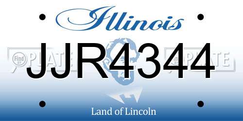 JJR4344 Illinois License Plate