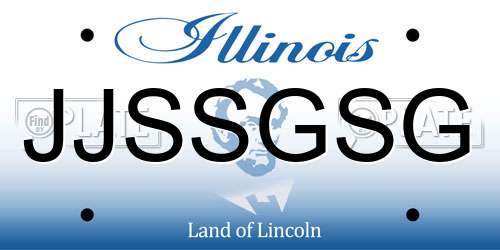 JJSSGSG Illinois License Plate