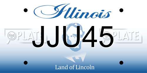 JJU45 Illinois License Plate